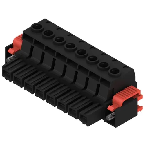 Buchsenleiste, 8-polig, RM 10.16 mm, gerade, schwarz, 1924770000 Echt