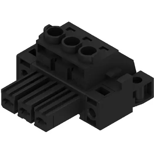 Buchsenleiste, 3-polig, RM 7.62 mm, gerade, schwarz, 1929640000 Mega-Angebot