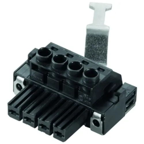 Buchsenleiste, 4-polig, RM 7.62 mm, gerade, schwarz, 1929900000 Preisreduziert