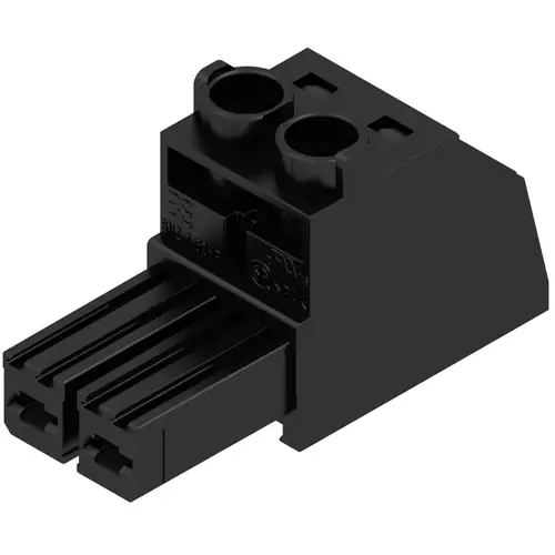 Buchsenleiste, 2-polig, RM 7.62 mm, gerade, schwarz, 1929930000 Markenware