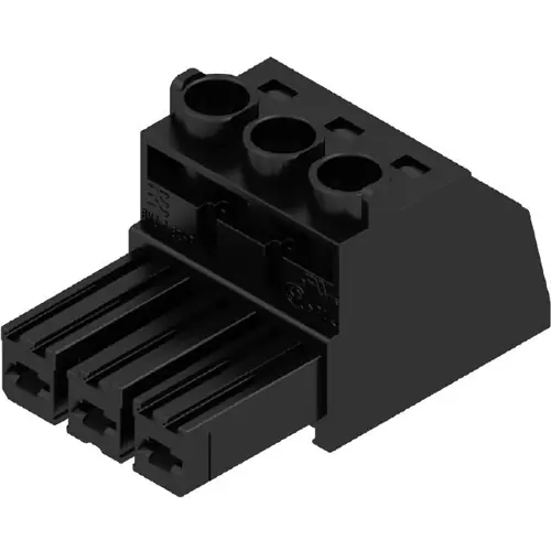 Buchsenleiste, 3-polig, RM 7.62 mm, gerade, schwarz, 1929940000 Schnäppchen