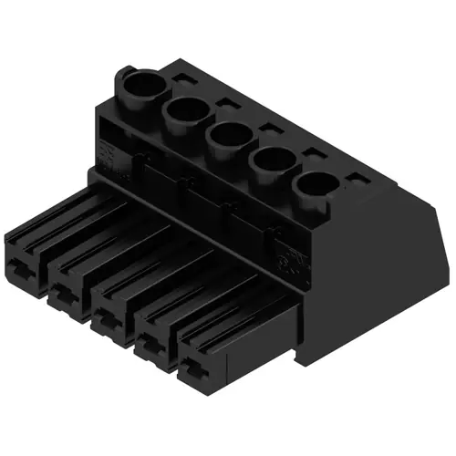 Buchsenleiste, 5-polig, RM 7.62 mm, gerade, schwarz, 1929960000 Billig