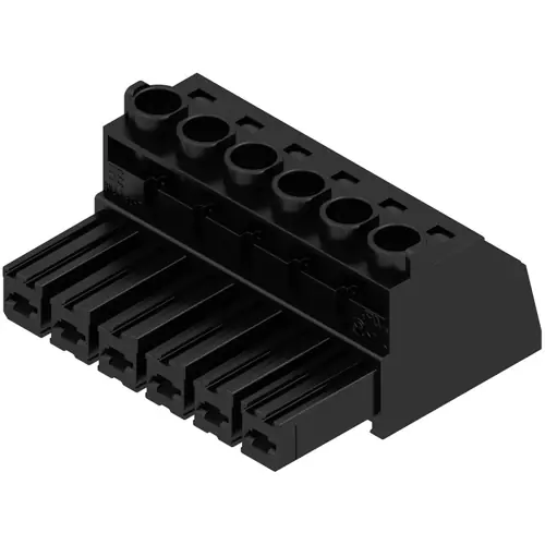 Buchsenleiste, 6-polig, RM 7.62 mm, gerade, schwarz, 1929970000 Nur Heute