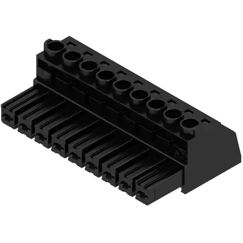 Buchsenleiste, 9-polig, RM 7.62 mm, gerade, schwarz, 1930000000 Markenware