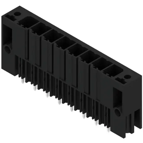 Geprüft Stiftleiste, 8-polig, RM 7.62 mm, gerade, schwarz, 1930770000