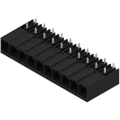 Neue Ware Stiftleiste, 10-polig, RM 7.62 mm, abgewinkelt, schwarz, 1931340000