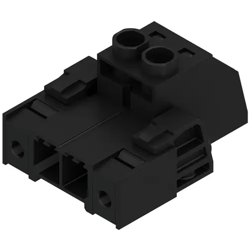 Schnäppchen Stiftleiste, 2-polig, RM 7.62 mm, gerade, schwarz, 1931740000