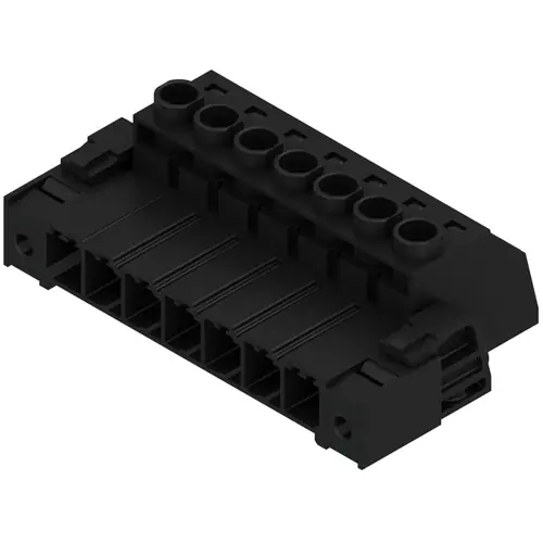 Stiftleiste, 7-polig, RM 7.62 mm, gerade, schwarz, 1931860000 Gratis Versand