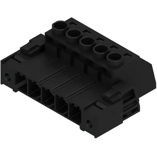 Rabatt Stiftleiste, 5-polig, RM 7.62 mm, gerade, schwarz, 1931990000