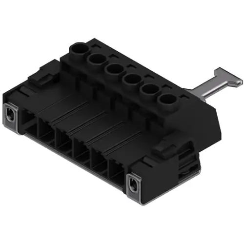 Stiftleiste, 6-polig, RM 7.62 mm, gerade, schwarz, 1932490000 Markenware