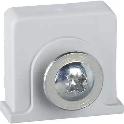 Kunststoffmutter und Blechschraube in den Aussparungen des PLM für DIN-Schiene, Set 20 Stück Highlight