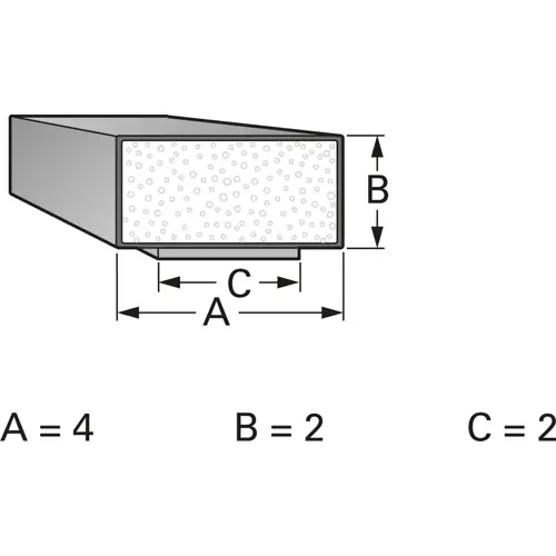 Gehäusedichtung, leitend, rechteckig, Kupfer/Nickel, (B x H) 4 x 2 mm, DRE4X2NI-N2V0-1,0M Meistverkauft