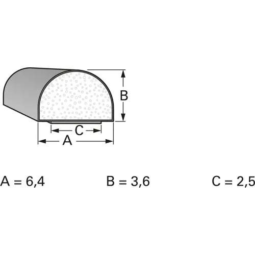 Finale Aktion Gehäusedichtung, leitend, rund, Aluminium, (B x H) 6.4 x 3.6 mm, DHR6,4X3,6AL-N3,2V0-1,0M