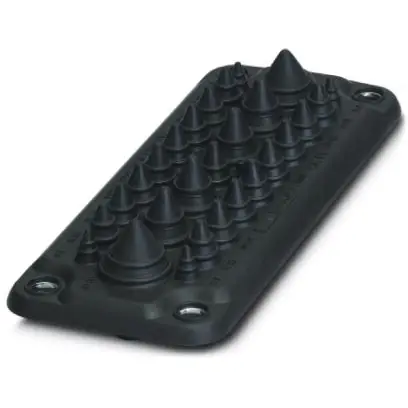 Wochenendangebot Kabeldurchführungsplatte, TPE-SEBS, (L x B x H) 222 x 92 x 29.5 mm, schwarz, 1415237