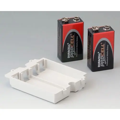 Batteriefach, 2 x 9 V, ABS, weiß, für 9 V-Block, A9174002 Jetzt Kaufen