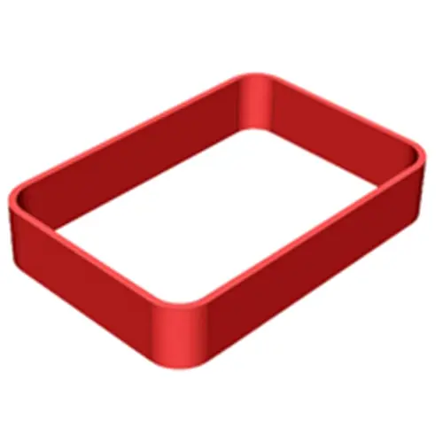 Sichere Zahlung Gehäusering, TPU, (L x B x H) 80 x 56 x 15 mm, rot, RWK-2.39