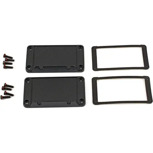 Rabatt Abschlussplatte, Aluminium, schwarz, für Serie 1457, 1457KWPF