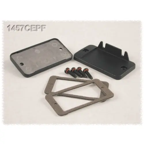 EMI/RFI Endplatte, Aluminium, (L x B) 62 x 33.93 mm, schwarz, für Serie 1457, 1457CEPF-10 Preiswert