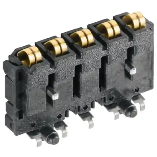 Schnäppchen Bus-Kontaktblock, Flüssigkristallpolymer, (L x B x H x T) 24 x 16.3 x 5.9 x 16.8 mm, schwarz, für Gehäuse, 1155870000
