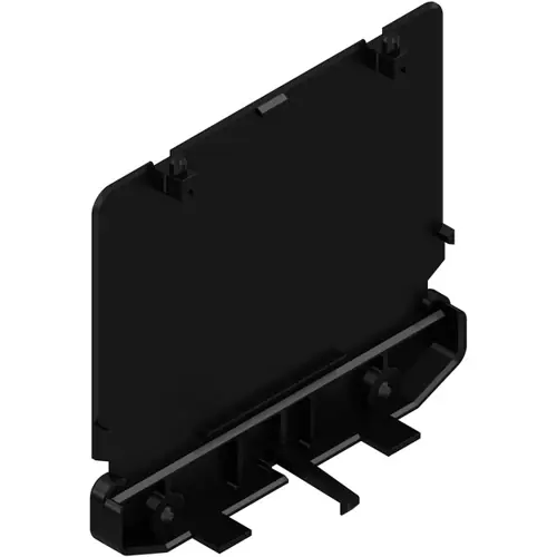 Markenprodukt Abschlussplatte, PA, (L x B x H) 108.2 x 27.2 x 103.6 mm, schwarz, für Gehäuse, 1189900000