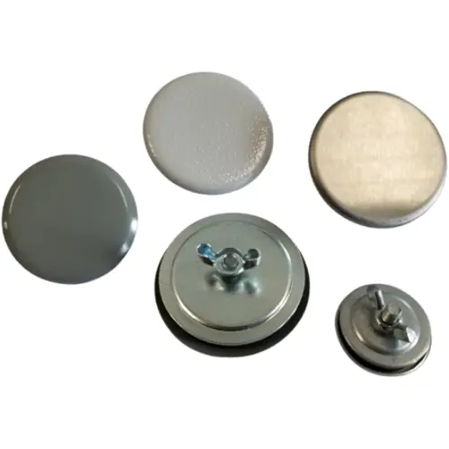 Abdeckkappe, rund, Edelstahl, (Ø) 40 mm, natur, HP75SS Solange Der Vorrat Reicht