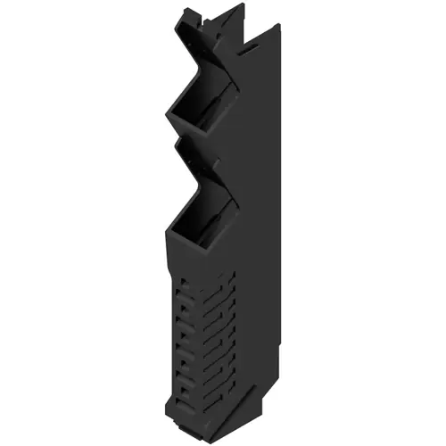 Ausverkauf Seitenelement, PA, (B x H x T) 12.5 x 22.8 x 105.5 mm, schwarz, für OMNIMATE Gehäuse, 1104200000