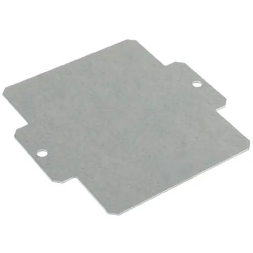 Montageplatte, gerade, Stahlblech, (B x H x T) 109 x 104 x 2 mm, silber, 3073070000 Kostenfreie Lieferung