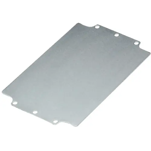 Markenware Montageplatte, gerade, Stahlblech, (B x H x T) 384 x 234 x 1.5 mm, silber, für Gehäuse, 9510650000