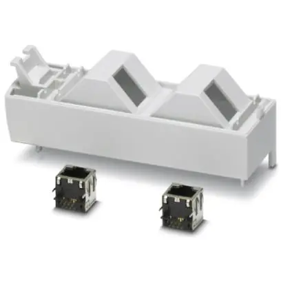 Frontanschlussmodul, PC, (B x H x T) 39.7 x 128 x 48.3 mm, lichtgrau, für Serie ME, 2201495 Markenprodukt