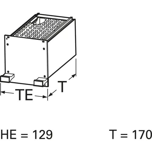 Preis Gesenkt Steckblock, EMV, Aluminium-Druckguss, (L x B x H) 170 x 60.6 x 133.35 mm, 12 TE, 247-062-55