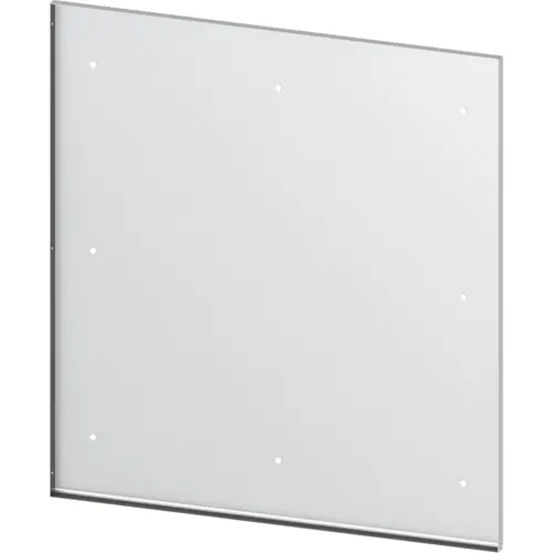 Sonderaktion Dachwanne, quadratisch, Stahl, (B x T) 1000 mm x 1000 mm, lichtgrau, 8MF1000-2VH