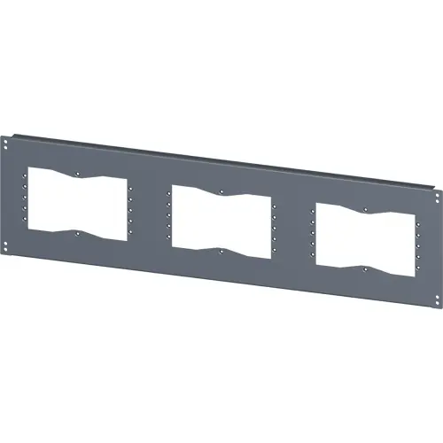 Zertifiziert Bodenplatte, mit Ausschnitten für Flansche, rechteckig, Stahl, (B x T) 1000 mm x 400 mm, 8MF1004-2UB52-0