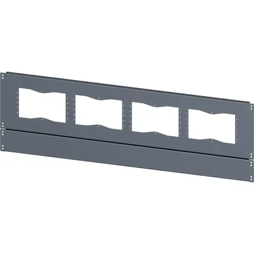 Bodenplatte, mit Ausschnitten für Flansche, rechteckig, Stahl, (B x T) 1200 mm x 500 mm, 8MF1025-2UB52-0 Versand Am Gleichen Tag