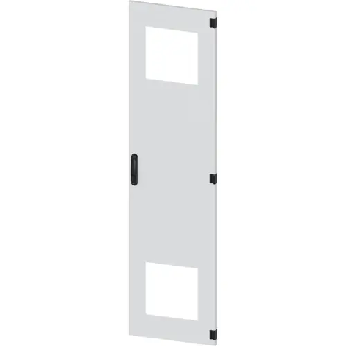 Tür, rechts, mit Ausschnitt für Filterlüfter und Lüftungsöffnungen, rechteckig, Stahl, (B x H) 500 x 2000 mm, lichtgrau, für Filterlüfter, 8MF1050-2UT14-3BA2 Neuheit