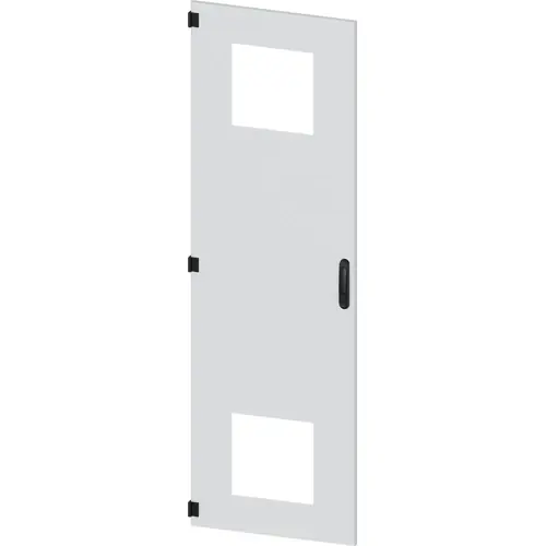 Tür, links, mit Ausschnitt für Filterlüfter und Lüftungsöffnungen, rechteckig, Stahl, (B x H) 600 x 2000 mm, lichtgrau, für Filterlüfter, 8MF1060-2UT15-3BA2 Top-Seller