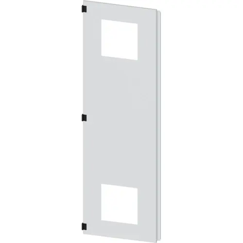 Türhälfte, links, mit Ausschnitt für Filterlüfter, rechteckig, Stahl, (B x H) 600 x 2000 mm, lichtgrau, für Filterlüfter, 8MF1060-2UT25-3BA2 Neu Im Sortiment