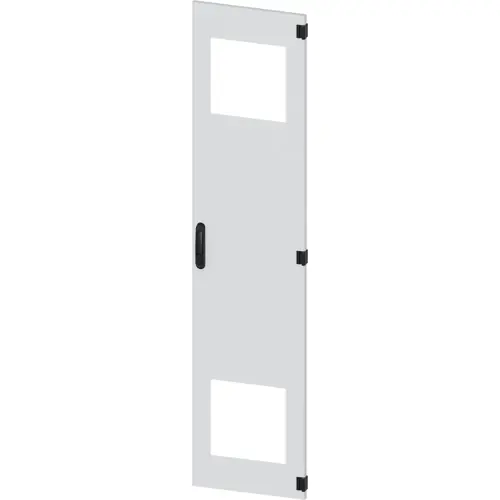 Neuheit Tür, rechts, mit Ausschnitt für Filterlüfter und Lüftungsöffnungen, rechteckig, Stahl, (B x H) 450 x 2000 mm, lichtgrau, für Filterlüfter, 8MF1070-2UT14-3BA2