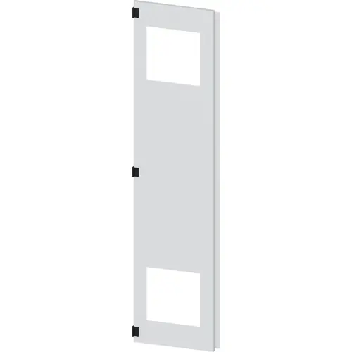 Rabatt Türhälfte, links, mit Ausschnitt für Filterlüfter, rechteckig, Stahl, (B x H) 450 x 2000 mm, lichtgrau, für Filterlüfter, 8MF1070-2UT25-3BA2