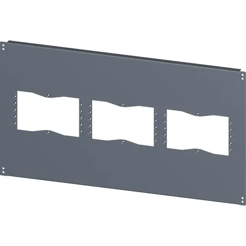Expressversand Bodenplatte, mit Ausschnitten für Flansche, rechteckig, Stahl, (B x T) 900 mm x 600 mm, 8MF1096-2UB52-0