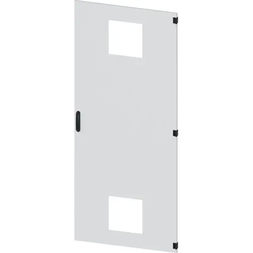 Tür, rechts, mit Ausschnitt für Filterlüfter und Lüftungsöffnungen, rechteckig, Stahl, (B x H) 900 x 2200 mm, lichtgrau, für Filterlüfter, 8MF1290-2UT14-3BA2 Markenware