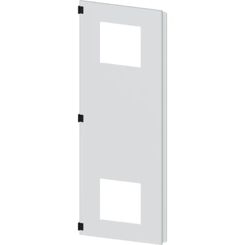 Billig Türhälfte, links, mit Ausschnitt für Filterlüfter, rechteckig, Stahl, (B x H) 600 x 1800 mm, lichtgrau, für Filterlüfter, 8MF1860-2UT25-3BA2