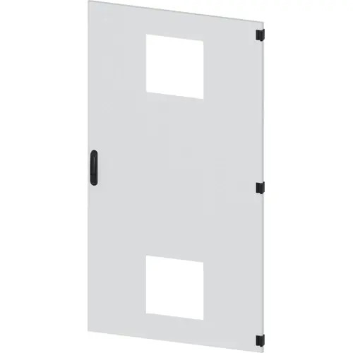 Direktkauf Tür, rechts, mit Ausschnitt für Filterlüfter und Lüftungsöffnungen, rechteckig, Stahl, (B x H) 900 x 1800 mm, lichtgrau, für Filterlüfter, 8MF1890-2UT14-3BA2