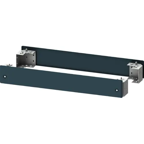 Rabatt Sockelecken, mit Blende, Stahlblech, (B x H) 850 x 100 mm, blau grün, 8PQ1010-0BA02