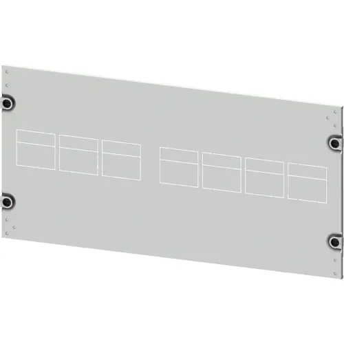 Blende, rechteckig, Stahlblech, (B x H x T) 800 x 350 x 10 mm, lichtgrau, 8PQ2035-8BA20 Finale Aktion