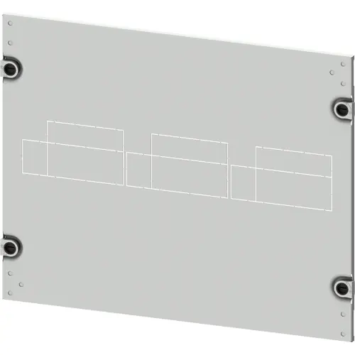 Kostenfreie Lieferung Blende, rechteckig, Stahlblech, (B x H x T) 800 x 400 x 10 mm, lichtgrau, 8PQ2040-8BA24