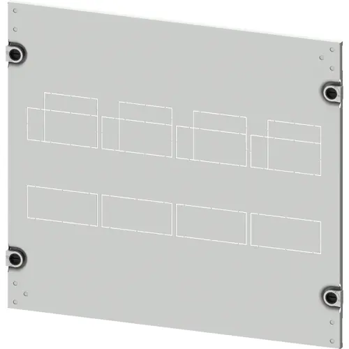 Blende, rechteckig, Stahlblech, (B x H x T) 600 x 450 x 10 mm, lichtgrau, 8PQ2045-6BA10 Super-Preis