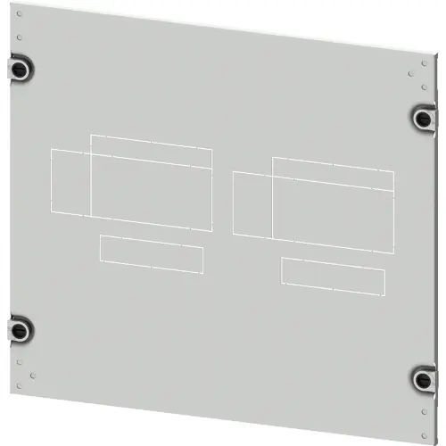 Blende, rechteckig, Stahlblech, (B x H x T) 600 x 450 x 10 mm, lichtgrau, 8PQ2045-6BA14 Top-Seller