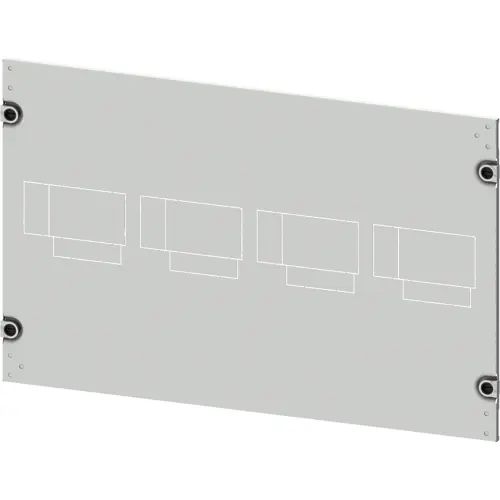 Blende, rechteckig, Stahlblech, (B x H x T) 800 x 450 x 10 mm, lichtgrau, 8PQ2045-8BA12 Nur Für Kurze Zeit