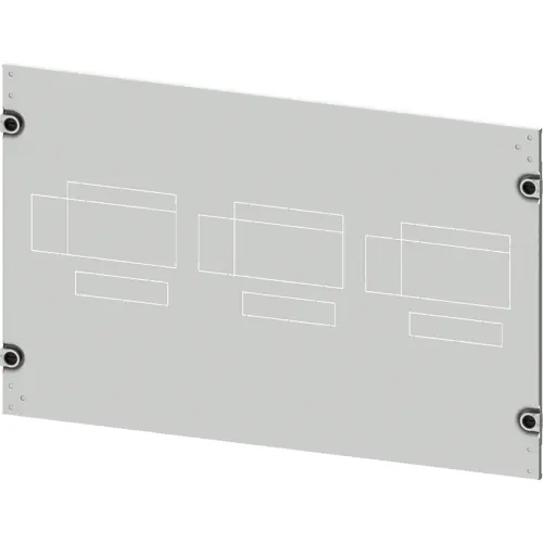 Blende, rechteckig, Stahlblech, (B x H x T) 800 x 450 x 10 mm, lichtgrau, 8PQ2045-8BA14 Meistverkauft