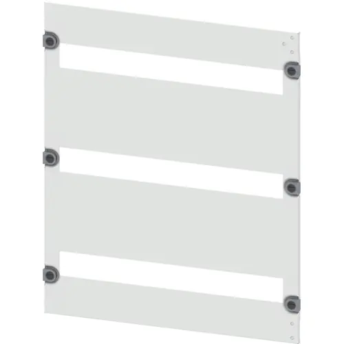 Rabatt Blende Installationseinbaugeräte, quadratisch, Stahlblech, (B x H x T) 600 x 600 x 10 mm, 3x24 TE, lichtgrau, 8PQ2060-6BA04